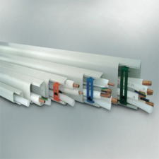  125x75 mm / 2 méter, Dekorcsatorna, fedéllel, fehér, fóliázott (CANALPLAST) klíma kisháztartási gépek kiegészítői