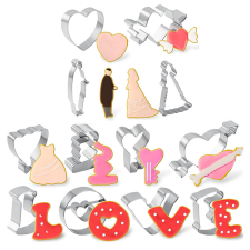  12 darabos fém süteménykiszúró – Szerelem, Valentin-nap sütés és főzés
