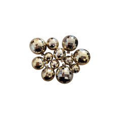  12 db arany gömbdekoráció tortára, vegyes méret sütés és főzés