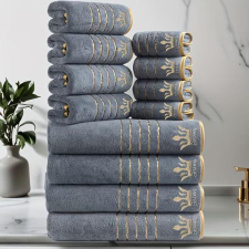  12 részes Crown törölköző szett szürke RP8527676-SZ lakástextília