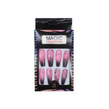 12 természetes megjelenésű műköröm készlet, Magic Fingertips, 03 tip