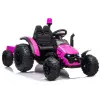  12V-os elektromos Traktor pótkocsival, pink 7307
