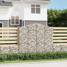 13 db íves horganyzott vas gabion kosár 200x50x180/200 cm kerti tárolás