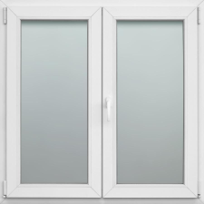  148x148 Műanyag kétszárnyas ablak /NY-BNY  / 2 réteg üvegezés / KFS nyílászáró