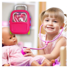  14 részes fogorvosi játék szett kis fogorvosoknak, gurulós táskában (BBJ) orvosos játék