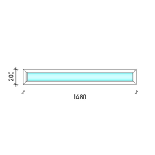  150×20 ablak - Fix felülvilágító műanyag ablak nyílászáró