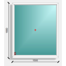  150x180 fix ablak Deceuninck Elegant 76 nyílászáró