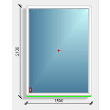  150x210 fix ablak Rehau Eurodesign 70 nyílászáró
