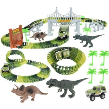 153 részes Dinoszaurusz park autópálya, kiegészítőkkel autópálya és játékautó