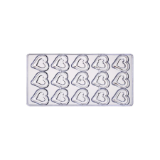  15 adagos szív alakú polikarbonát bonbon forma sütés és főzés