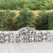  15 db íves horganyzott vas gabion kosár 200x50x60/80 cm kerti tárolás