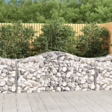  15 db íves horganyzott vas gabion kosár 200x50x80/100 cm bútor