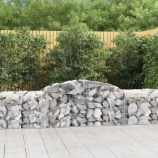  15 db íves horganyzott vas gabion kosár 300x50x60/80 cm kerti tárolás