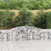  15 db íves horganyzott vas gabion kosár 400x30x60/80 cm