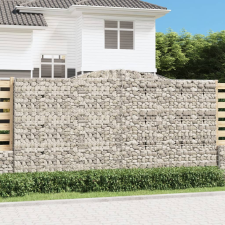 15 db íves horganyzott vas gabion kosár 400x50x200/220 cm kerti tárolás