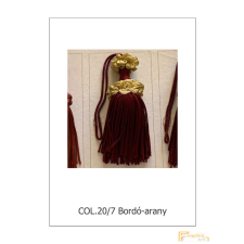  (15 szín) Függöny bojt. Kulcsbojt 10200/20/7 Bordó-arany lakástextília