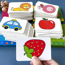 16 darabos Montessori Puzzle Kártya játék puzzle, kirakós