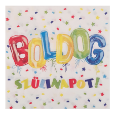 16 darabos papír szalvéta – Boldog szülinapot felirattal party kellék