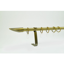  16 mm Ø Detroit függönykarnis szett, 1 soros, óarany, lapostartóval (200 cm) karnis, függönyrúd