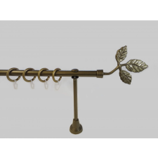  16 mm Ø karnis szett Tata, 1 soros, bronz, nyitott tartóval (120 cm) karnis, függönyrúd
