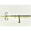 16 mm Ø Kecskemét függönykarnis szett, 1 soros, óarany, lapostartóval (120 cm)