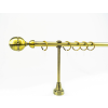  16 mm Ø San Marino függönykarnis szett, 1 soros, óarany, nyitott tartóval (120 cm)