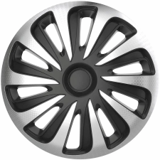  16" DÍSZTÁRCSA CALIBER CARBON EZÜST-FEKETE, 4db dísztárcsa