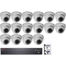 16 vari. dome kamerás HDCVI CP PLUS rendszer megfigyelő kamera