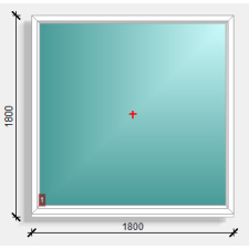  180x180 fix ablak Rehau Synego 80 nyílászáró