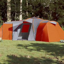 185T Taffeta 12-személyes szürke-narancs sátor 840x720x200 cm sátor