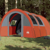  185T Taffeta 4-személyes szürke-narancs sátor 483x340x193 cm
