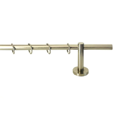  19 mm átmérőjű, FRANCE karnis, végzáró nélküli, 1 soros, nemesfém színben karnis, függönyrúd