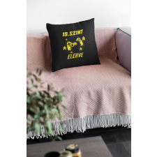  19.szint elérve fekete Párna egyedi ajándék