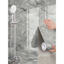 1 Tekercs Vízálló Márványmintás Tapéta, 45x100 cm, Ezüstszürke 35703384-ESZ2 tapéta, díszléc és más dekoráció