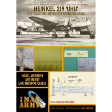 1MANARMY Airbrush maszkoló fólia 1/32 Revell Heinkel HE-219 UHU katonai repülőgép modellhez makett