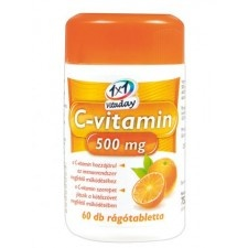 1x1 Vitaday C-vitamin rágótabletta 500 mg 60 db vitamin és táplálékkiegészítő