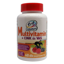 1x1 Vitaday Multivitamin + cink + vas rágótabletta 60db vitamin és táplálékkiegészítő