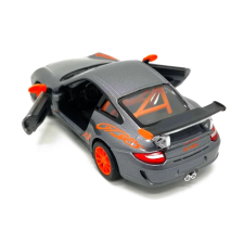  2010 Porsche 911 GT3 RS szürke hátrahúzós autó 1:36 makett