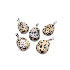 20/25mm Jáspis dalmata csepp medál medál