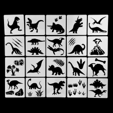 20 darabos torta sablon, stencil – Dinoszauruszok sütés és főzés