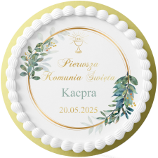 20CM TORTA OSTYA - ELSŐÁLDOZÁSHOZ + NÉV + INGYENES AJÁNDÉK 16CM 18CM party kellék