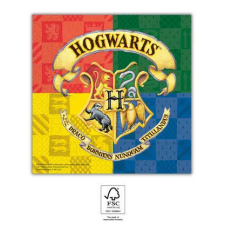  20db 2 rétegű papírszalvéta 33x33cm HARRY POTTER HOGWARTS HOUSES party kellék