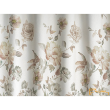  (20szín) Caraibi dekorációs függöny-03-bézs alapon cappuccino rózsa minta lakástextília