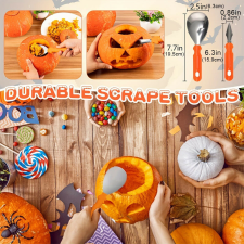24 darabos Halloween Tökfaragó Készlet dekoráció