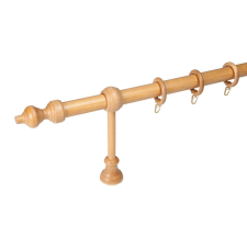  28 mm  Ø Világos-tölgy fa karnis szett (120 cm) karnis, függönyrúd