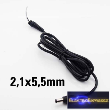  2,1/5,5mm DC táp dugóval szerelt kábel. villanyszerelés