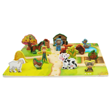  2 az 1-ben farmos 3D puzzle puzzle, kirakós