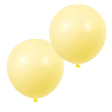 2 darabos latex lufi – Pasztell macaron színek – Sárga – 45 cm party kellék