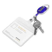 2 db behúzható kulcstartó készlet jelvényekhez, Kwmobile, kék, műanyag, 49433.04 kulcstartó
