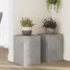  2 db betonszürke szerelt fa növénytartó állvány 25 x 25 x 35 cm